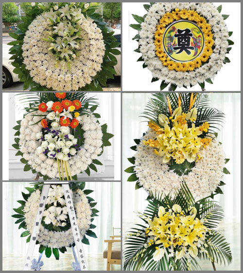 湖北咸宁市崇阳县白霓镇油市村花圈速递